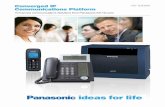 Panasonic Model KX-TDE600 Pure IP PBXkx-tde600.com/downloads/Panasonic-KX-TDE600-Brochure.pdf · ideas for life Panasonic Converged IP Communications Platform Enhanced communications