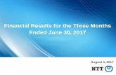 Financial Results for the Three Months Ended June … · Financial Results for the Three Months ... Financial Results for the Three Months Ended June 30, ... *5 Numbers of Hikari