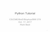 Full Python Tutorial - Stanford University · Numeric Computing using NumPy • Python’s built-in datatypes are very flexible ... • NumPy is a widely-used 3rd party package which