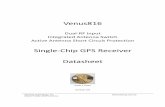Single-Chip GPS Receiver Datasheet - SkyTraq · The Venus816 is a single-chip GPS receiver containing RF and baseband in a 5mm x 5mm QFN40 package. ... Datum Default WGS ... amplifier