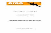 Industrial Rope Access Method ARAA INDUSTRY CODE SEPTEMBER ... · Industrial Rope Access Method ARAA INDUSTRY CODE SEPTEMBER 2005 ... edition (September 2005) of ... Construction