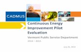 Continuous Energy Improvement Pilot Evaluation - … · F3 Manufacturing Electric Weekly 02/13/2014 F4–E1 Resort: Hotel/Conference Center/Dining ... program to potential Pilot participants