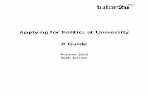 Applying for Politics at University A Guide - Amazon S3s3-eu-west-1.amazonaws.com/.../politics/Politics-UCAS-Guide.pdf · Politics UCAS Guide Autumn 2016 Page 2 of 21 Contents What