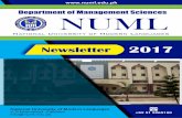 Department of Management Sciences NUMLnsb.numl.edu.pk/pdf/newsletter.pdf · Remembering Umar Farooq Students' Corner: Young Entrepreneurs Article: ... (CV Writing & Interview Skills