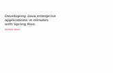 Developing Java enterprise applications in minutes with ... · Sending emails email sender, email template setup and field email template commands are used to add JavaMail support