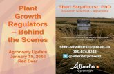 Plant Sheri Strydhorst, PhD - agric.gov.ab.cadepartment/deptdocs.nsf... · Plant Growth Regulators (PGRs) ... 2014 Yield (bu/ac) and Economic Response to PGR treatments Control 147