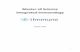 Master of Science Integrated Immunology · Basic Immunology 3 10 2,5 ... questions in the modules practical ... - characterize humoral and cellular immune responses against model