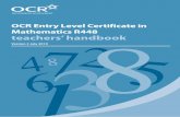 OCR Entry Level Certificate in Mathematics R448 … · 1 8. 2 of 83 Entry Level ... Finally the candidates will take the Final Written test W2 and the Practical ... Stage 4 Entry