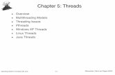 Chapter 5: Threads - George Mason Universityhfoxwell/Chap5notes.pdf · Operating System Concepts with Java 5.1 Silberschatz, Galvin and Gagne '2003 Chapter 5: Threads Overview Multithreading
