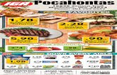 Pocahontas - s3.grocerywebsite.com · Maruchan Ramen Noodles.78 10.5-Oz., Chicken, Mushroom, Celery Or Potato IGA Cream Soups 2/$4 64-Oz. Selected Sweet Leaf Iced Tea 2/$4 128-Oz.