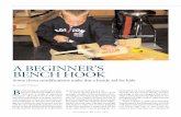 A BEGINNER’S BENCH HOOK - Doug Stowe – … · left-handed students To make the bench hook, begin by cut- ... out in the hinged hold-down to provide clearance for the stop block.