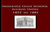 Momence High School Alumni 1877 - 1931 - Graham …momencehistoricalhouse.com/Documents/School Alumni/1 Alumni 1877 … · Momence High School Alumni 1877 - 1931 In alphabetical order
