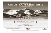 October 24, 2013 - AMGA · October 24, 2013 Boulder, Colorado INSTITUTE FOR ALTITUDE MEDICINE AT TELLURIDE ... Nuts and bolts of oxygen, hyperbaric bag, and other tricks 1630-1700