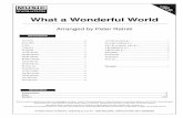 What a Wonderful World - Music-Centre · FOR England: What a wonderful world Words and Music by George Weiss and Robert Thiele© 1967 Trio Music Inc, Alley Music Corp and Abilene