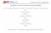 Feedback Control of Particle Beam Instabiltiesuspas.fnal.gov/materials/12MSU/CT_Feedback_Control.pdfUSPAS Control Theory and Applications Feedback Control of Particle Beam Instabilties