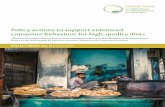 Policy actions to support enhanced consumer behaviour for ... · Policy actions to support enhanced consumer behaviour for high-quality diets POLICY BRIEF No. 8 | June 2017 This brief