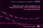 Continuum Companion to Systemic Functional Linguistics · Introduction Jonathan J. W ebster ... systemic functional linguistics has been most widely deployed ... An Introduction to