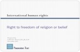 International human rights - Peacemakers · International human rights Prepared by Catherine Morris, ... Strict limitations on the right to freedom of conscience, ... UDHR, ICCPR,