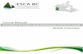 Table of Contents: Page - cdn.ymaws.com · BC-CESCL Training Workbook Page 3 I. Erosion & Sedimentation Impacts • Climate can affect erosion rates ... • Decreased photosynthesis,