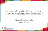 Neonatal cystic lung disease; How far we should … · Neonatal cystic lung disease; How far should we proceed ? Kamal Masarweh September 2017. Case presentation ... to cystic/ solid