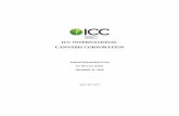 ICC INTERNATIONAL CANNABIS CORPORATION · ICC International Cannabis Corporation ... September 5, 2013. 5 August 2016 ... the former shareholders of ICC BVI acquired control of the