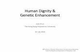 Human Dignity & Genetic Enhancementbioethics.med.cuhk.edu.hk/assets/files/userupload/Dr. Jack Chun.pdf · Ruth Macklin, “Dignity is a useless concept: It means no more than respect