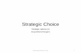 Strategic Choice - studyonline.iestudyonline.ie/wp-content/uploads/2016/09/Topic-18-Strategic... · Joint Ventures Strategic Alliances Divestment Sub contracting Contract Manufacture.