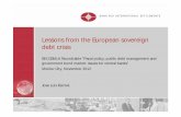 Lessons from the European sovereign debt crisis · Lessons from the European sovereign debt crisis ... Risk of excessive reliance on structural deficit indicators ... Lessons from