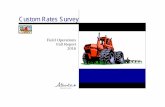 Custom Rates Survey - AlbertaDepartment/deptdocs.nsf/all/sdd16423/$FILE/... · Cat D8N dozer with ripper Plus trucking of equipment at $210.00/hour: C Lacombe County: $200.00/hour
