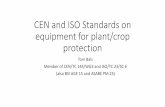 CEN and ISO standards on equipment for crop protextion · •Machinery Directive amendment (2009/127/EC) ... Example: sprayer cleaning •Amendment to Machinery Directive •→ Essential