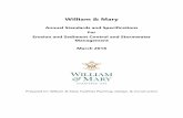 William & Mary - wm.edu · William & Mary Annual Standards and Specifications For Erosion and Sediment Control and Stormwater Management March 2018 Prepared for William & Mary Facilities