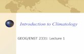 Introduction to Climatology - Lakehead University · Lab Manual ! Jason ... Global Climate Classifications ! Global Climate Change. Definitions ! Weather ! Climate ! Meteorology !