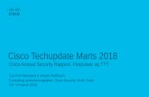 Cisco Techupdate Marts 2018 · MongoDB 75% CouchDB 20% Docker 75% Elasticsearch To reduce risk of exposure to ... Insider Threat Machine learning algorithms can greatly help detect
