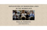 Implications of Marijuana Laws in the Workplace … · IMPLICATIONS OF MARIJUANA LAWS IN THE WORKPLACE ... marijuana purposes, federal law does not authorize marijuana use for medical