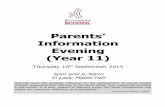 Parents’ - Ecclesfield Schoolecclesfield-school.com/wp-content/uploads/2016/02/Y11-Specialise... · “Parents have the greatest influence on the ... Students have also covered