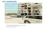 PREPARING FOR DURABLE SOLUTIONS INSIDE SYRIA · UNHCR is working to improve conditions for future return ... SUPPLEMENTARY APPEAL > PREPARING FOR DURABLE SOLUTIONS INSIDE SYRIA ...