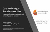 Contract cheating in Australian universities - hes.edu.au · One-third of staff described contract cheating as a systemic problem, created or made worse by government and institutional