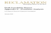 Feasibility Report Appendix D - Economic Analysis · Draft Feasibility Report Appendix D - Economic Analysis Los Vaqueros Reservoir Expansion Investigation January 2018