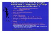 in Undergraduate Education?*‡ About Research, …hake/WhatLearn-013100g.pdf · Chemistry, Engineering, Geology, Mathematics, etc.) • References and