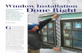 Window Installation Done Right - Adhesives.org & … · Window Installation Done Right HOUSEWRAP GETS A SPECIAL CUT Most builders make an X-cut in the housewrap and staple the resulting