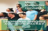 4IPSFMJOF 4JOHFST - shoreline.edu AuditionsH.pdf · Styles range from renaissance to contemporary music, jazz, ... Jazz Band, Concert Band, Funk-and ... rehearsal spaces, and more.