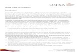 Unisa rules for students to... · Unisa rules for students 2017 Page 1 . Unisa rules for students. Introduction. The content of this section is defined by the legislation and regulations
