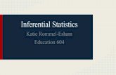 Inferential Statistics Education 604 Katie Rommel …rommel/educ504/ch10 inferential stx.pdf · The Probability-Inferential Statistics Connection •Armed with this information, a