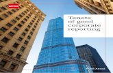 Tenets of good corporate reporting - accaglobal.com · Tenets of good corporate reporting Corporate reporting comprises officially promoted and documented communication from companies;
