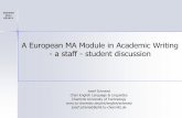 A European MA Module in Academic Writing - a staff ... · 2.1 Constructivism Social constructionism and social constructivism are sociological theories of knowledge that consider