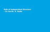 Role of Independent Directors - CA Kartik. B. Radia · Accountability and Self Assessment Independent Compliance Audit Bo ard Reporting 3. ... Questionnaire with Stakeholders 3. Risk