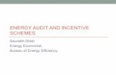 ENERGY AUDIT AND INCENTIVE SCHEMES - Bryair · ENERGY AUDIT AND INCENTIVE SCHEMES ... 500kW or contract demand of 600 kVA and above and is intended to ... (Refer manual, log sheet,