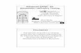 Advanced QA/QC for Wastewater Laboratory Testing · Essential Elements of QA Plan zSchematic Diagram zSampling Plan (Permit & Process Control) zSample Handling, Preservation zAnalytical