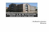 Florida A & M University 2015-2016 Fact Book · Florida A & M University 2015-2016 Fact Book Admissions Data. Florida A&M University Fact Book 2015-2016 ... OTH COLL Transfer 329