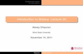 Introduction to Botany. Lecture 30 - MSUherba.msu.ru/shipunov/school/biol_154/2011_2012/lec_30.pdf · Diversity of plants Introduction to Botany. Lecture 30 Alexey Shipunov ... Stern’s